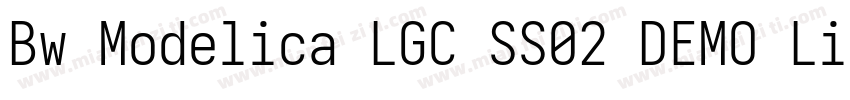 Bw Modelica LGC SS02 DEMO Light字体转换